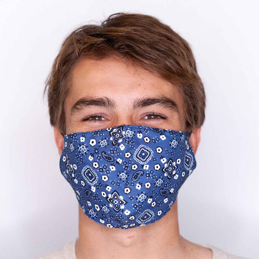 BANDANA NAVY Reusable Cotton Men's Mask