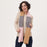 CHELSEA PINK Color Block Knit Scarf
