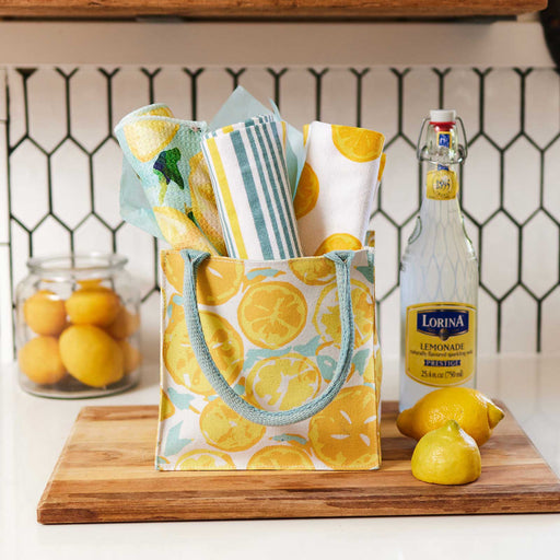 LEMON SLICES Itsy Bitsy Reusable Gift Bag Tote