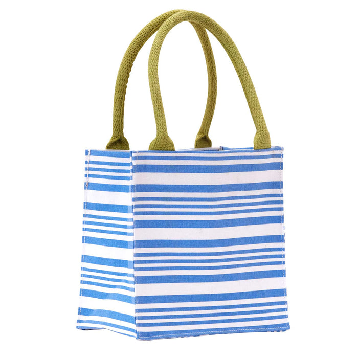 FRENCH BLUE STRIPE Itsy Bitsy Reusable Gift Bag Tote