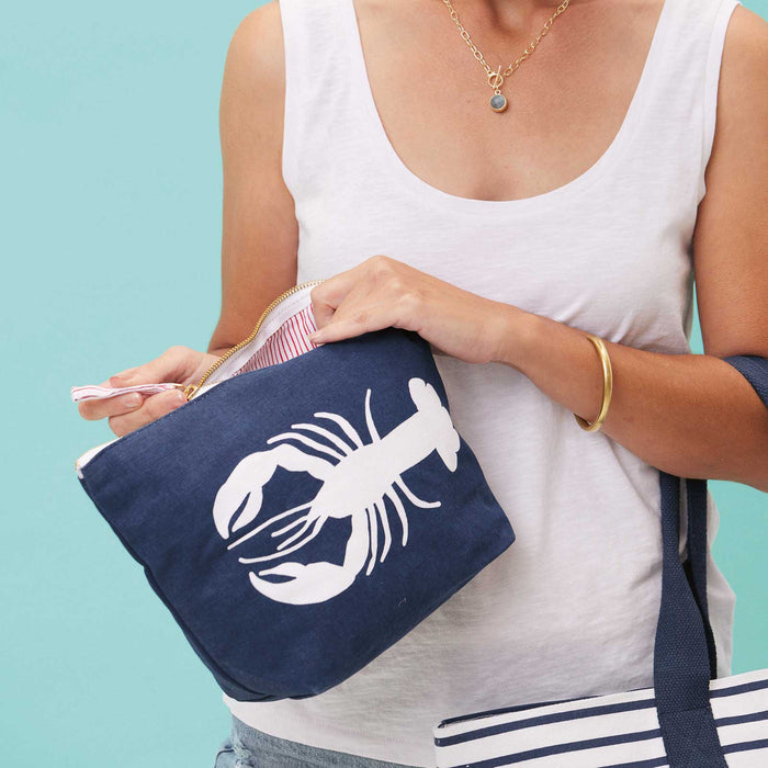 LOBSTER NAVY Pouch, Large