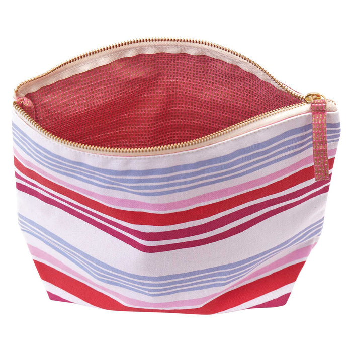 SUMMER STRIPE PINK Pouch, Large