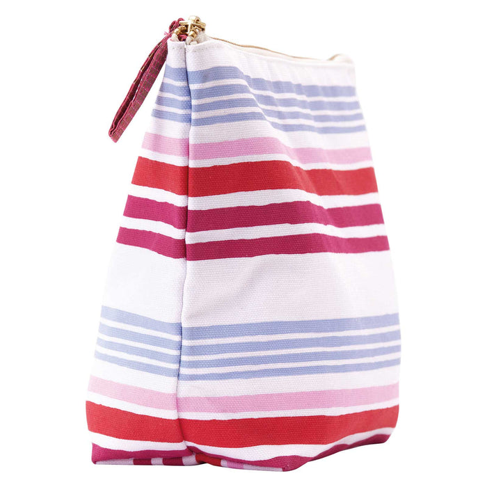 SUMMER STRIPE PINK Pouch, Large