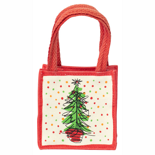 FESTIVE TREE Itsy Bitsy Reusable Gift Bag Tote, Small