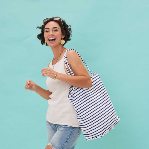 BATEAU STRIPE NAVY Bucket Bag
