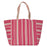 WOVEN STRIPE PINK Carryall Tote