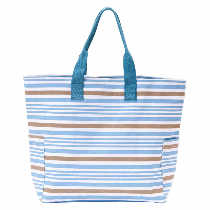 OCEAN BLUE STRIPE Carryall Tote Bag