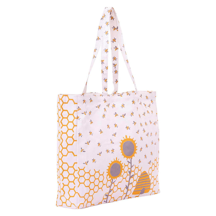 SUNFLOWER AND BEES Little Shopper Tote Bag