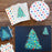 ABSTRACT CHRISTMAS TREE Cork-Backed Placemats, Set/4