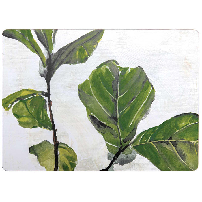 FIDDLE FIG Cork-Backed Placemats, Set/4