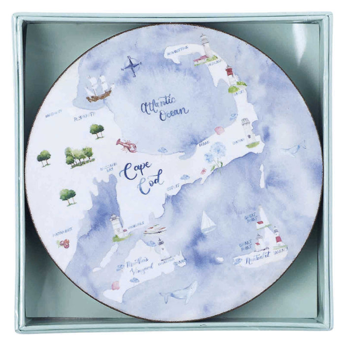 CAPE AND ISLANDS Round Coasters, Set of 4