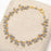 Grey Chalcedony Beaded Bracelet, 18KGP