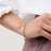 Grey Chalcedony Beaded Bracelet, 18KGP