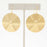 Round Disc Textured Drop Earrings, 18KGP