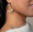 Multi-Chalcedony Bead Fringe Circle Drop Earrings Gold Plated