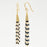 Tassel Earrings Beaded Black Onyx, 18KGP