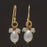 Pearl Drop Earrings with Pearl Bead Accents, 18KGP