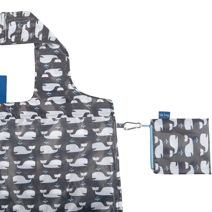 Whales Grey Blu Bag Reusable Shopping Bag BLUBAGS rfp-blu